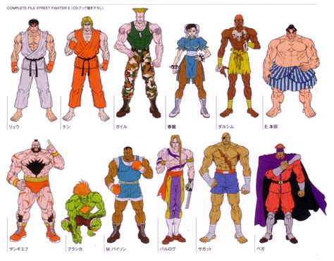 Characters in Street Fighter II .